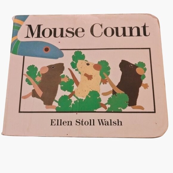 Mouse Count Board Book Ellen Walsh 1995 Red Wagon Toddler - Picture 1 of 4